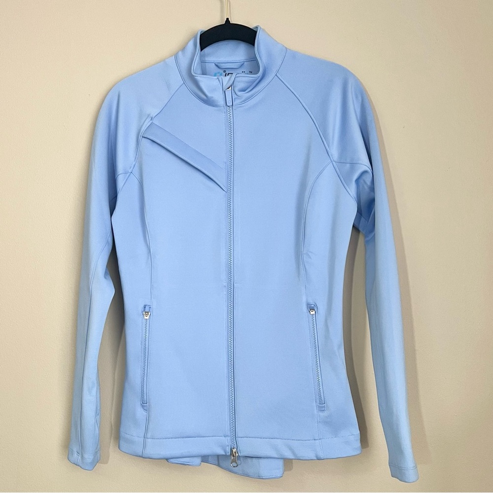 IBKUL Blue Zip-Up Jacket XS Golf Pickle Ball – Wind Resistant, Water Repellent